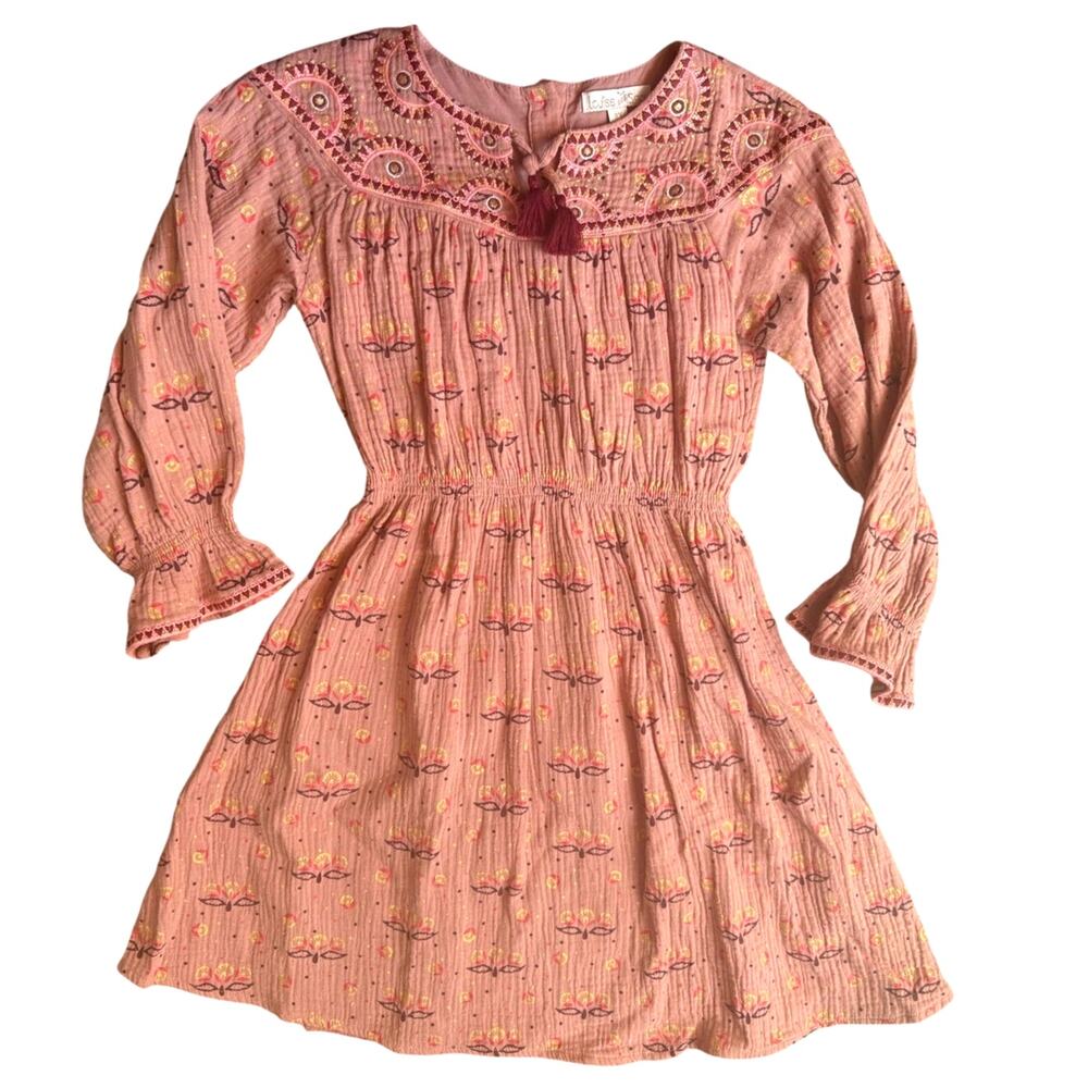 Louise Misha Lania Dress in Sienna Peru Pink Cotton Size 6 Years